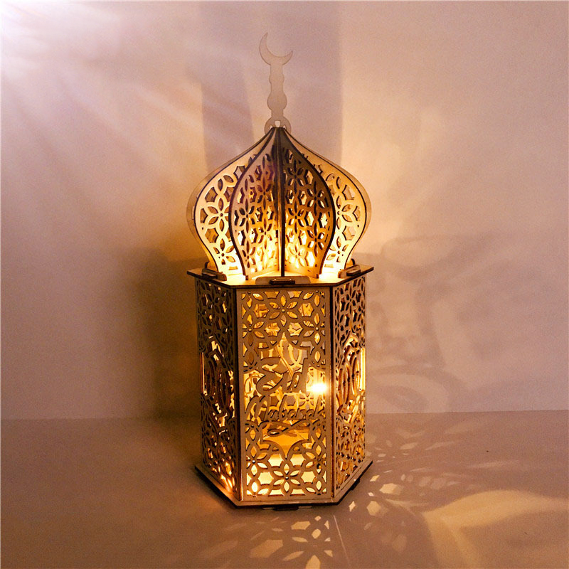 Đèn Led Trang Trí Lễ Hội Hồi Giáo Bằng Gỗ