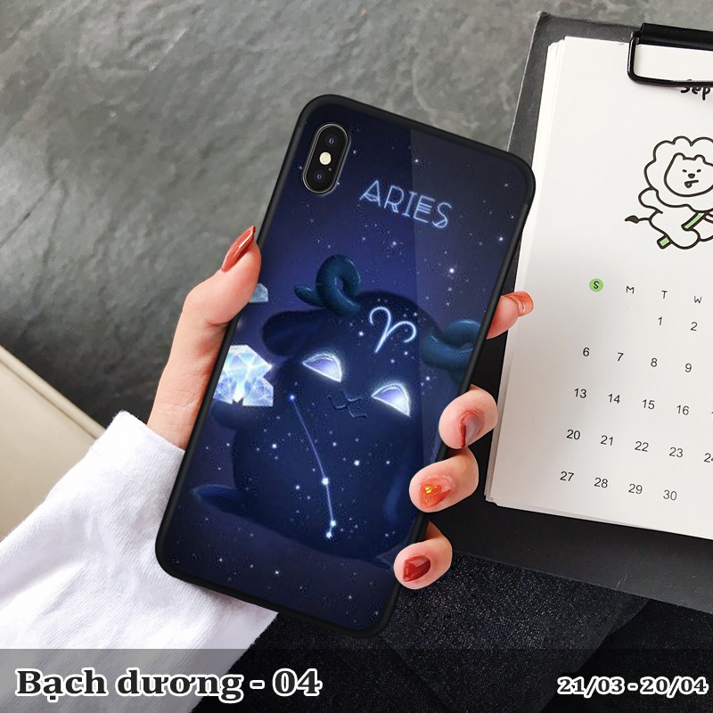 Ốp kính Iphone Xs Max in cung hoàng đạo