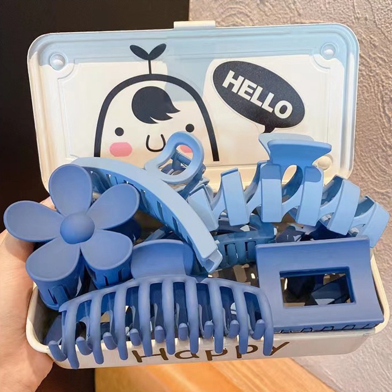 Kẹp Tóc Càng Cua Màu Xanh Dương Phụ Kiện Thời Trang Cho Nữ AB127