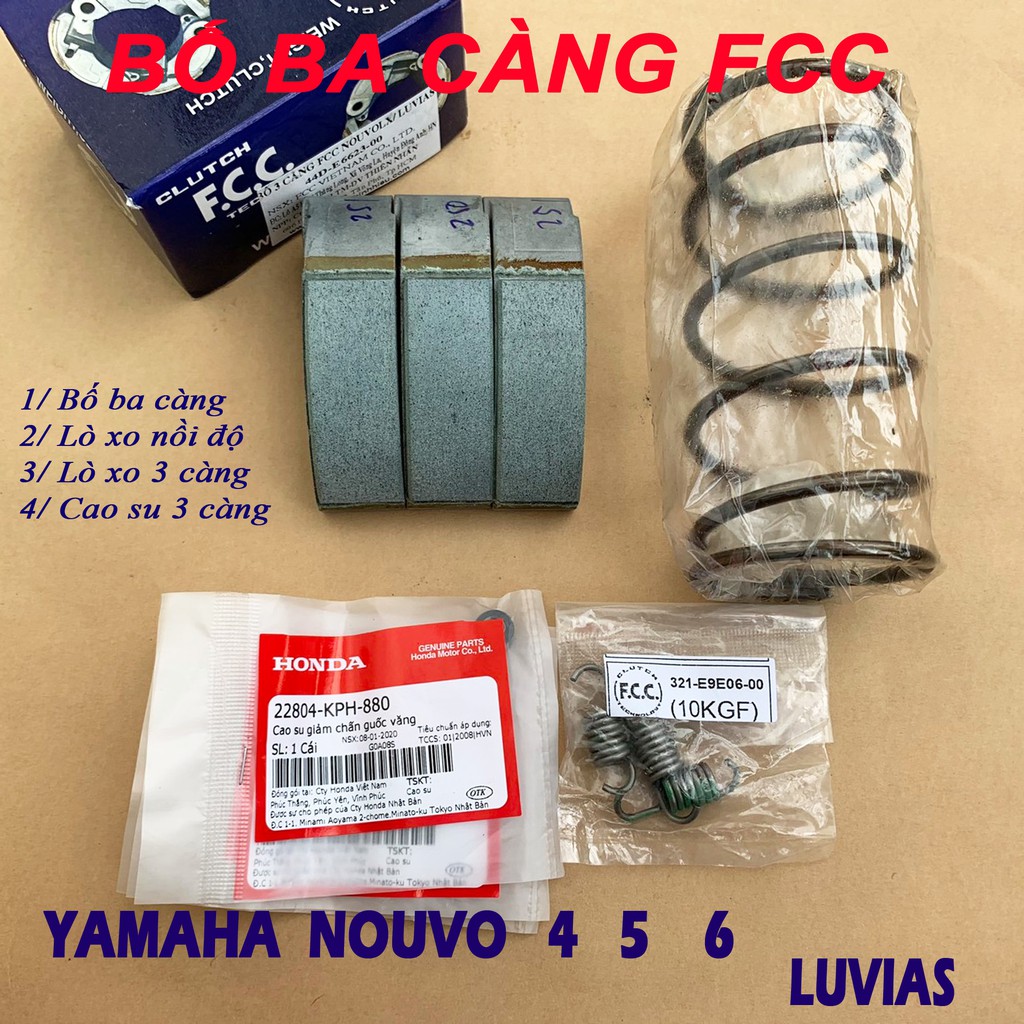 Bố ba càng và lò xo nồi độ cho Yamaha Nouvo 4 , 5 , 6 Luvias