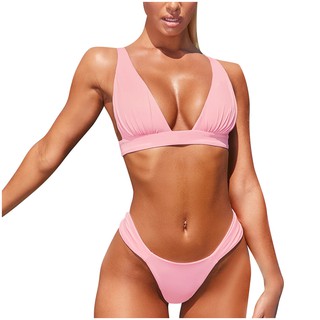 Bikini Màu Trơn Có Đệm Mút Gợi Cảm