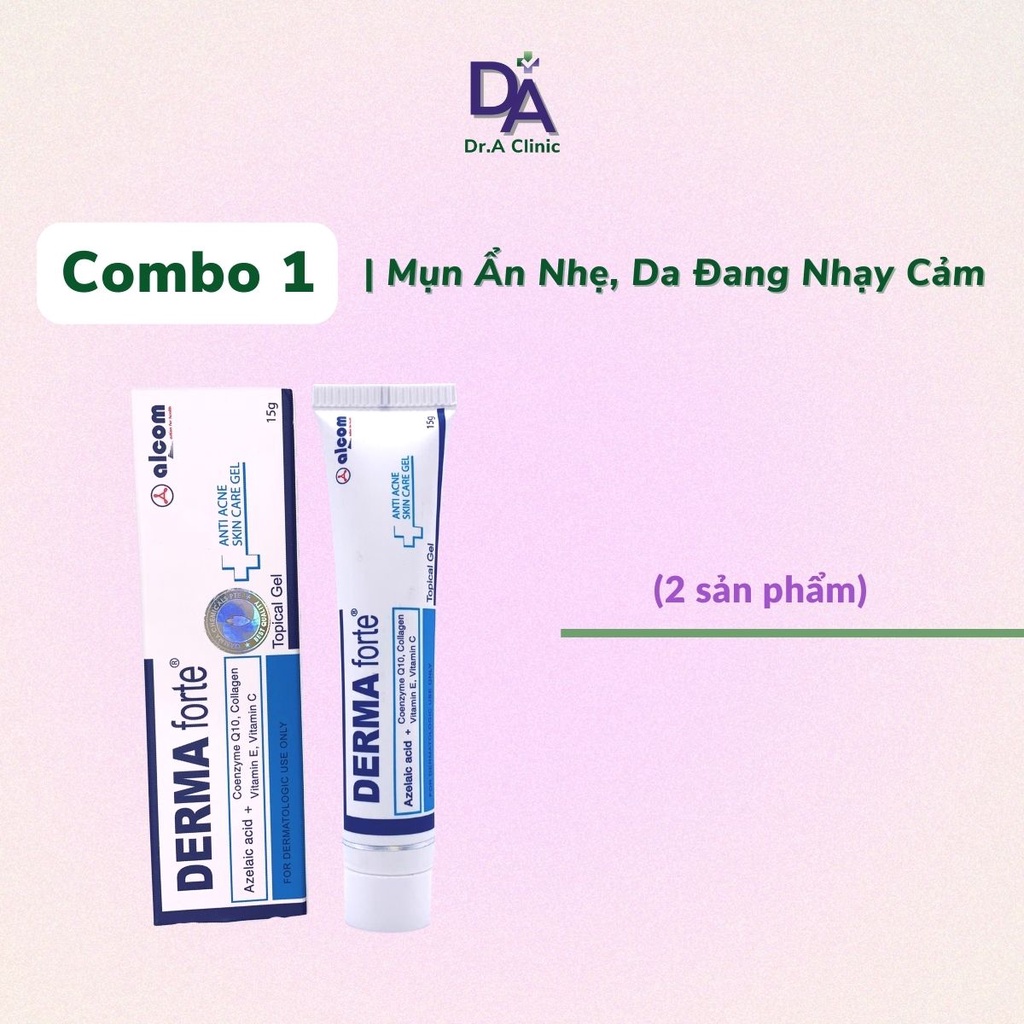 Combo Giảm Mụn Dr.A Clinic dành cho mụn ẩn, mụn đầu đen, mụn trứng cá hiệu quả dài lâu