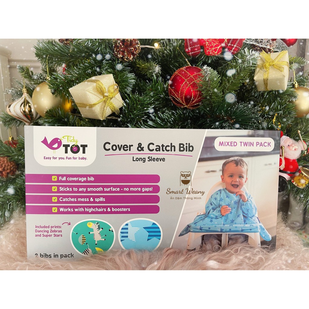 Combo 2 yếm TIỂU QUÝ TỘC có cốc hút chân không - [Tidy Tot UK] Twin Pack