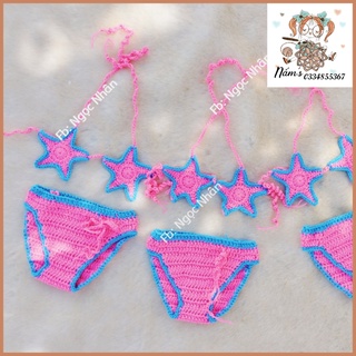 Set bikini hoạ tiết siêu dễ thương cho bé