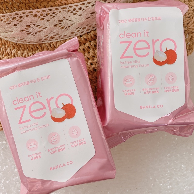 Khăn giấy tẩy trang Zero Clean It Rich Vita 30 tờ, 80 tờ