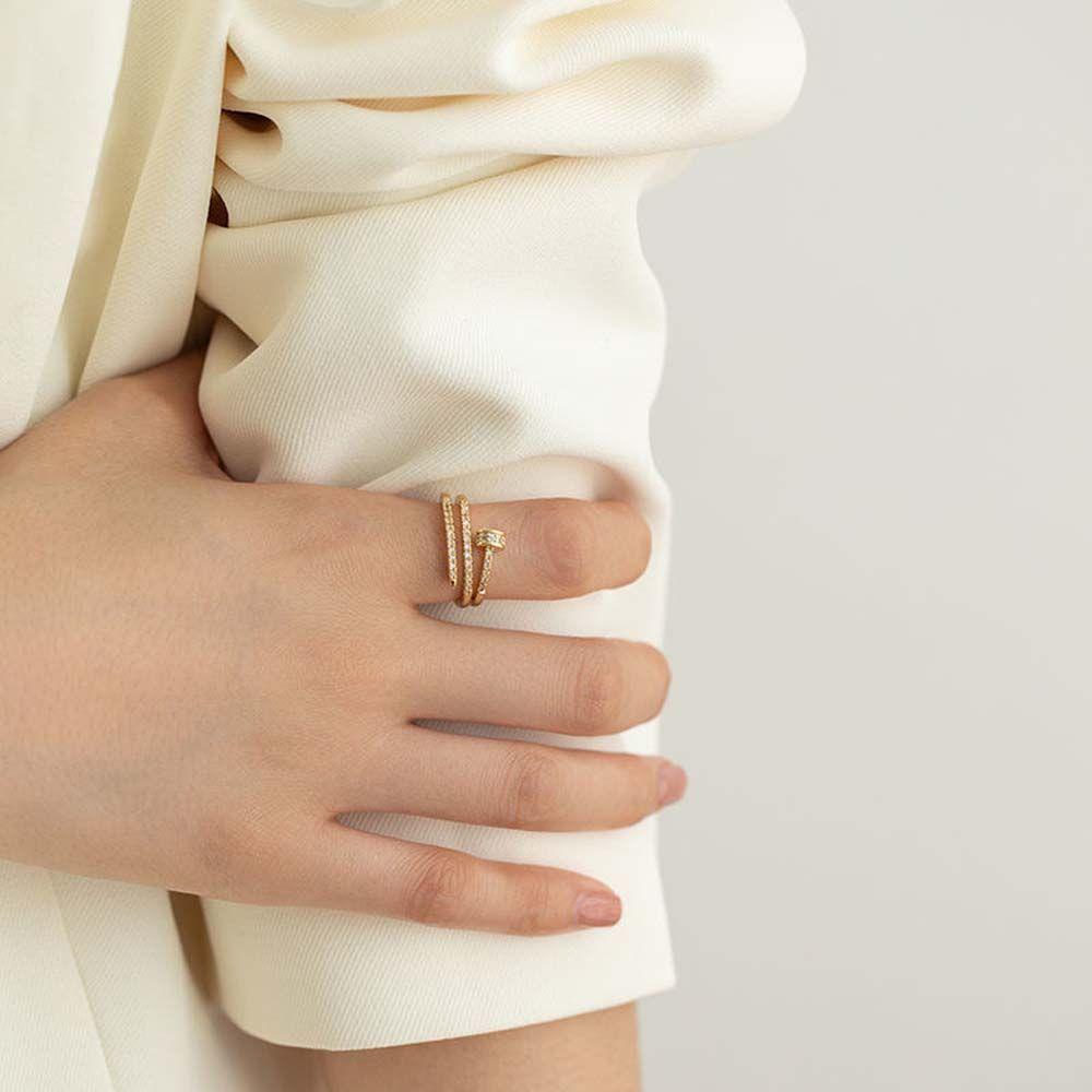 Nhẫn Hở Phong Cách Punk Thời Trang Cá Tính|Nhẫn Đồng Cổ Điển Cho Nữ