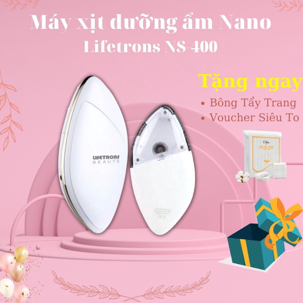 Máy Xịt Dưỡng Ẩm Da Mặt Cầm Tay Mini Công Nghệ Nano Siêu Nhỏ Lifetrons NS-400 Phun Sương Cấp Ẩm Cho Da ..