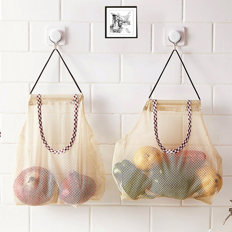 Túi lưới đựng hành tỏi cho bếp Túi treo hành tỏi rau củ quả đa năng