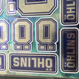 [BAO ĐỔI TRẢ] Bộ tem LOGO NỔI OHLINS DẠ QUANG ( MÀU XANH )