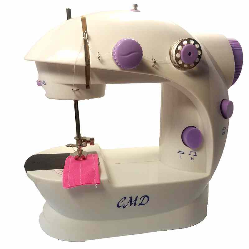 Máy may mini máy khâu gia đình Machine 202 CMD (trắng phối tím)