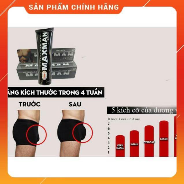 [Hàng USA] Gel Tăng Kích Thước Dương Vật MAXMAN - Chống xuất tinh sớm - Luôn Đưa Nàng Về Đích