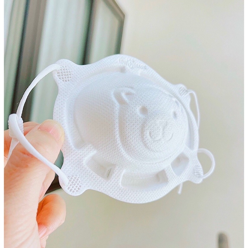 Khẩu Trang Gấu 3D Unimask Cho Bé Hộp 3 Cái