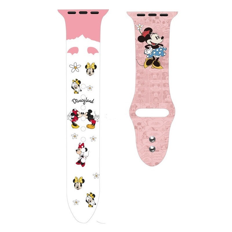 Apple Watch iwatch series 6 SE 5 4 3 2 1 Silicone cartoon strap 1:1 copy 38mm 42mm 40mm 44mm suitable for band sports women men Mickey Minnie Mickey Mouse cartoon cute bracelet band