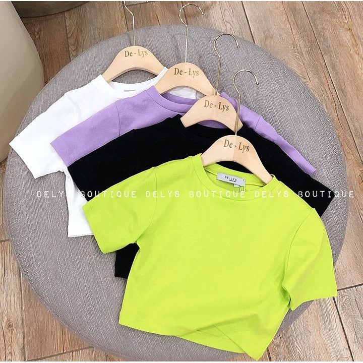 Croptop có tay ba màu