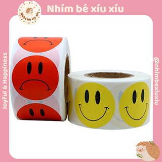 Cuộn 500 sticker nhãn dán khích lệ khen thưởng học tập cho bé yêu với nhiều họa tiết kèm slogan