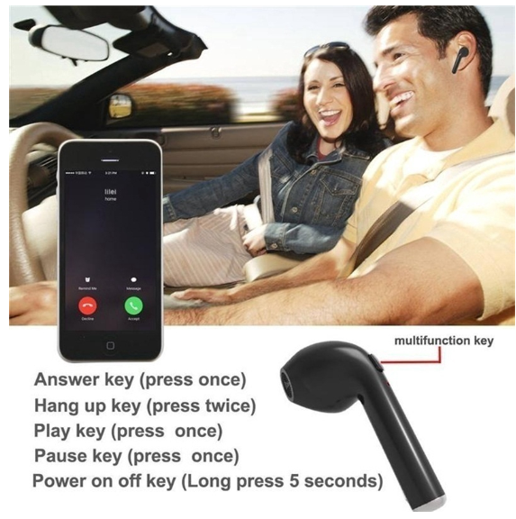Tai Nghe Bluetooth Không Dây 1 Bên Cho Oppo Vivo Iphone Hbq-I7 Mini