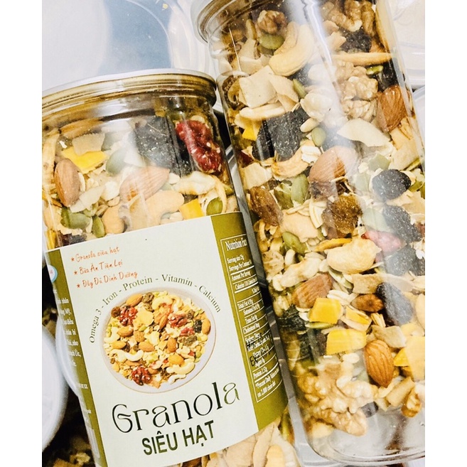 Granola ăn kiêng giòn thơm ít ngọt