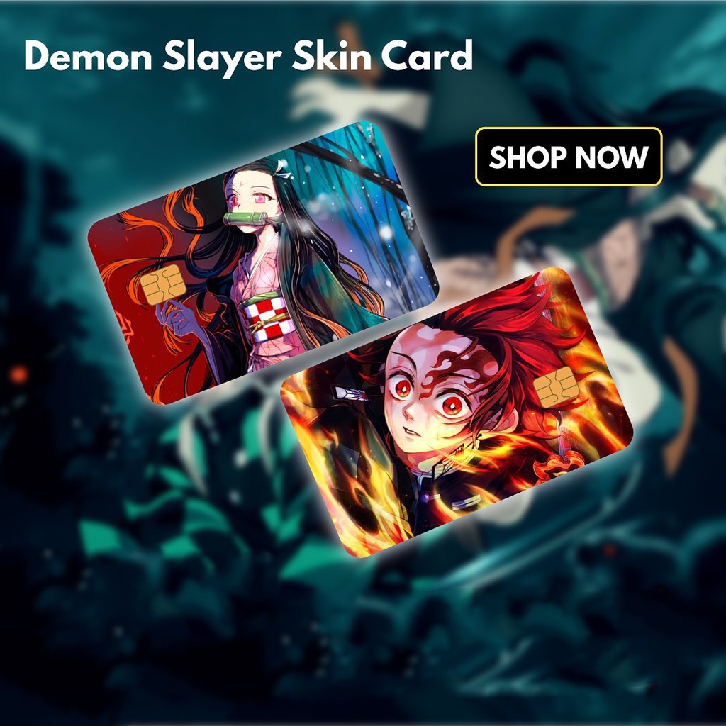 DEMON SLAYER | Miếng Dán Skin Thẻ ATM, Thẻ Ngân Hàng, Thẻ Xe, Thẻ Chung Cư ✨ Sticker Card - Skin Card