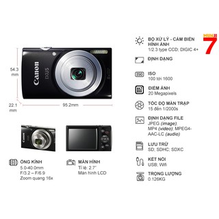 Máy Ảnh Canon IXUS 185