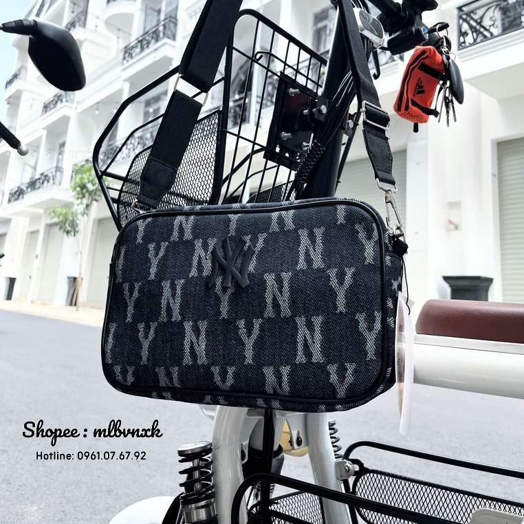 ẢNH THẬT - Túi Đeo Chéo MLB Crossbody Newyork Jean SS2022 - CROSS BODY VNXK - HÀNG XUẤT DƯ