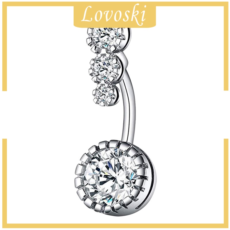 Khuyên Rốn Đính Đá Bằng Thép Y Tế