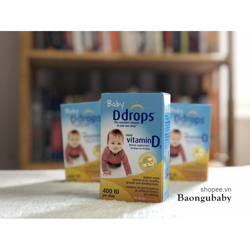 Vitamin D3 Baby DDrops 90 giọt bổ xung vitamin D, tăng hấp thụ canxi