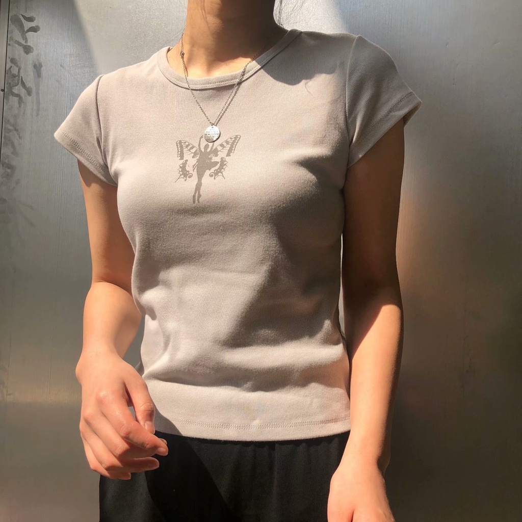 Áo Hailie Ballerina Butterfly Top dáng lửng