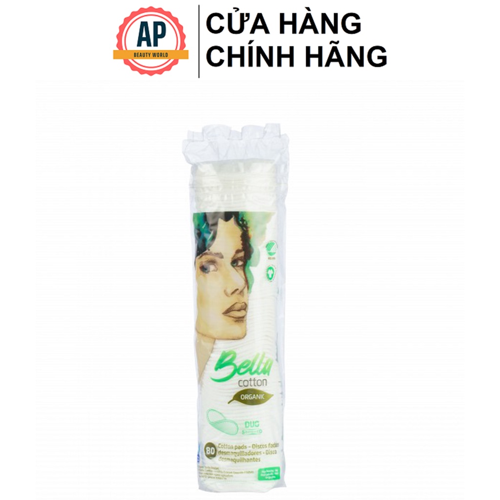 Bông Tẩy Trang Bella 80 Miếng Organic