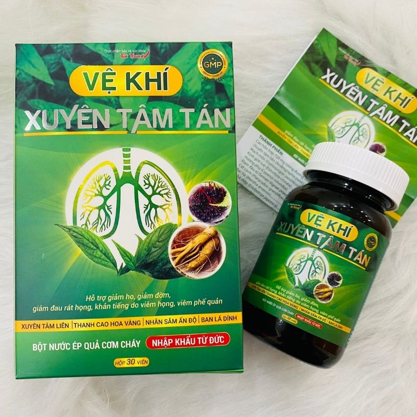 Viên Uống Bảo Vệ Phổi Trước Các Tác Nhân Gây Hại Giảm Ho Tăng Cường Miễn Dịch Xuyên Tâm Tán