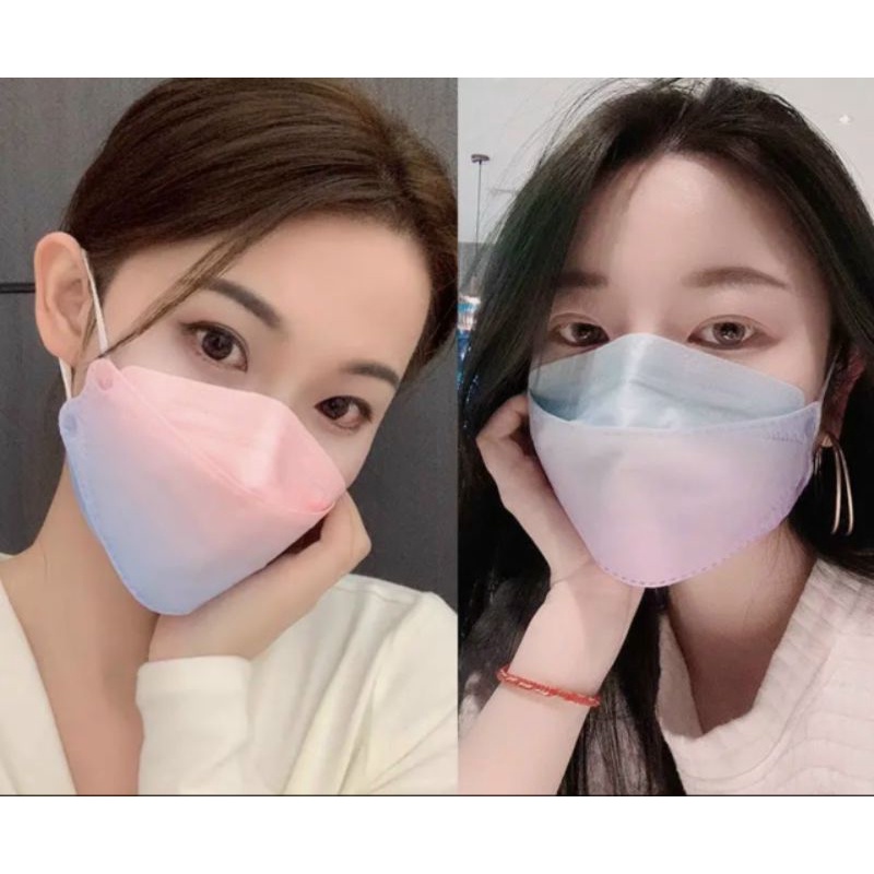 [ Túi 10 Chiếc ] Khẩu Trang KF94 Hiệu Taki Màu Sắc Cầu Vồng Size Người Lớn