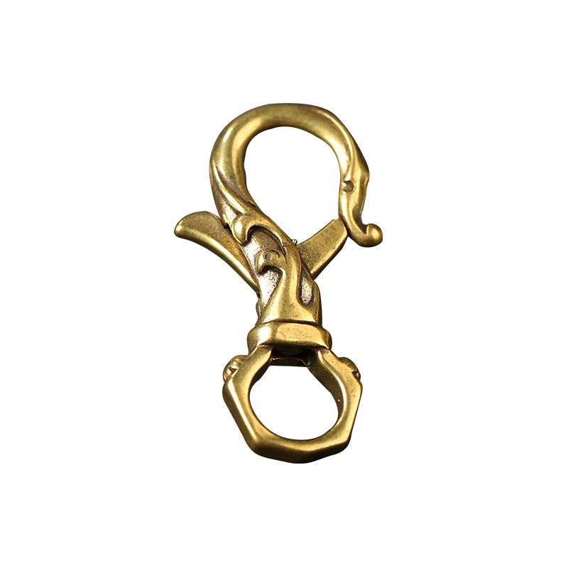 Móc Chìa Khóa, Móc Khóa Thắt Lưng Đồng Kiểu Dáng Hoa Văn Độc Đáo