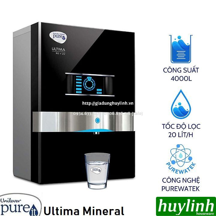 [Mã ELHAMS5 giảm 6% đơn 300K] Máy lọc nước Unilever Ultima Mineral RO+UV+MF - 4000 lít