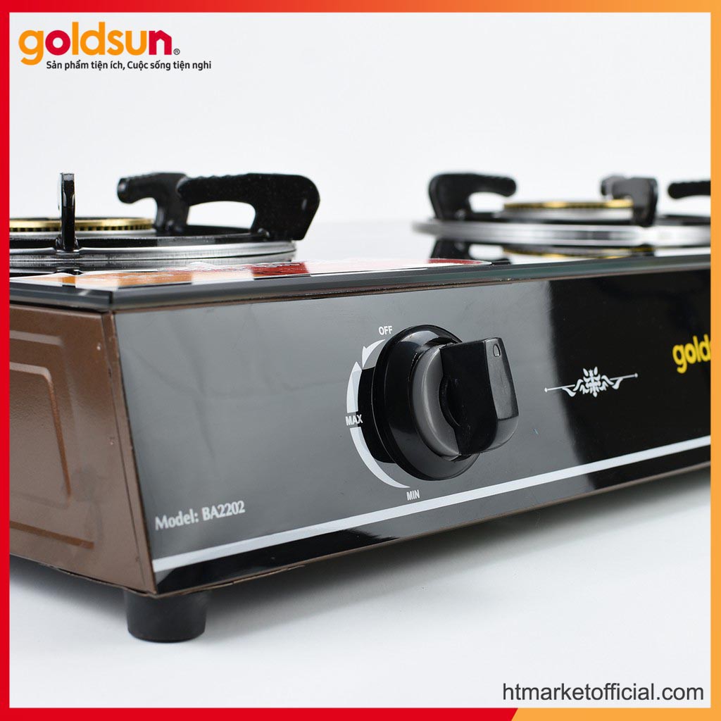 Bếp ga siêu tốc GOLDSUN BA2202 - Mặt kính cường lực  Chính Hãng tại HCM