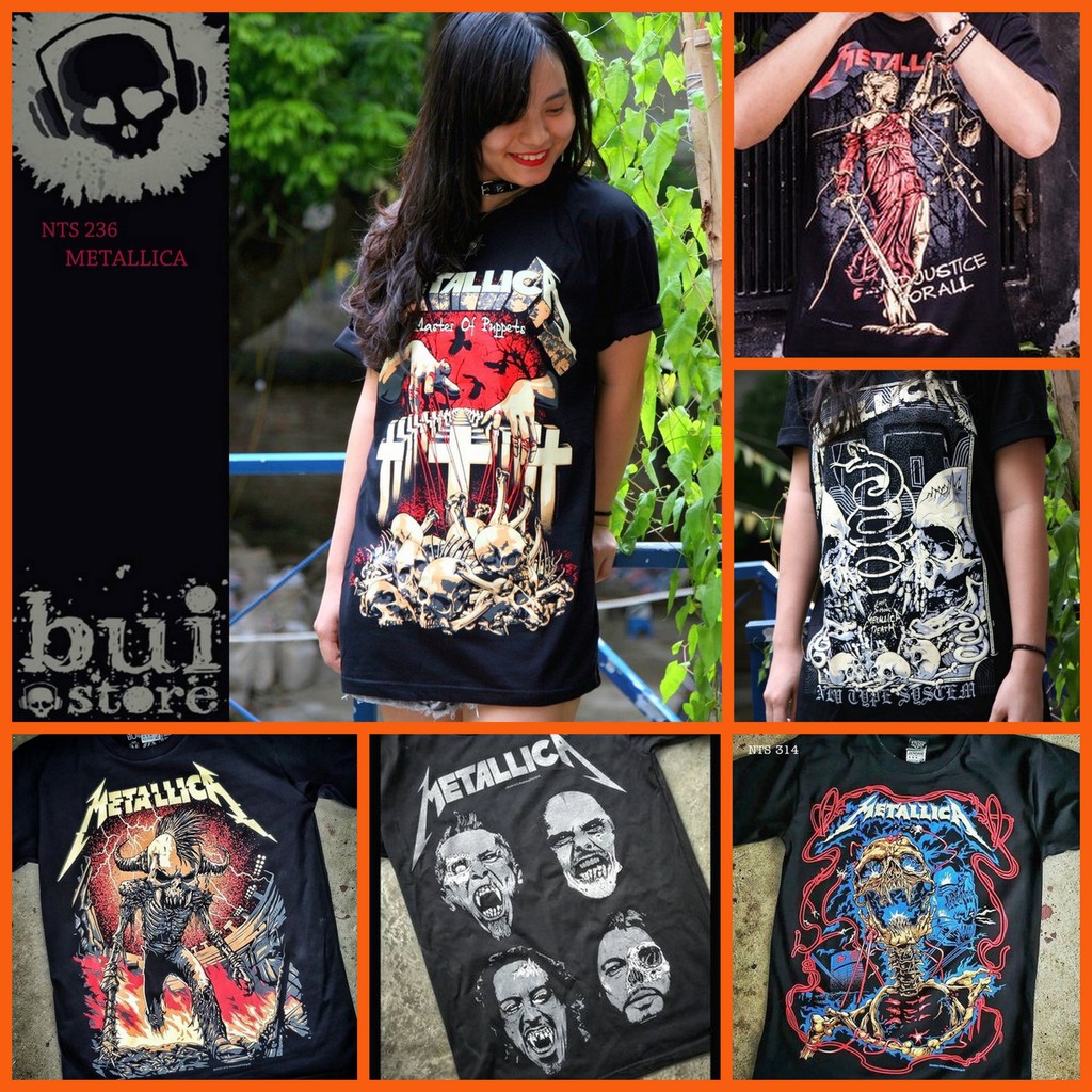 METALLICA đủ size S, M, L, XL, XXL Áo Rock band tee rock phông