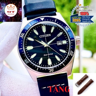 Đồng hồ nam citizen aw1591-01l nam eco-drive lịch ngày 43mm chính hãng tặng dây da cao cấp
