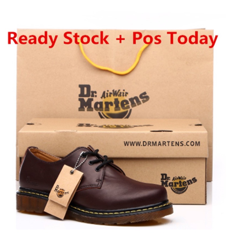 Giày martin Dr. Martens Air Wair 1461 bằng da thật sành điệu cá tính cho cặp đôi