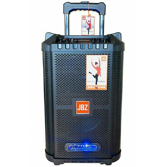 Loa kéo mini JBZ JB-0806, loa karaoke 2.5 tấc kèm 2 mic