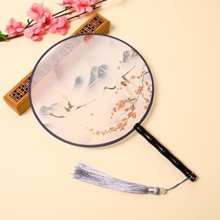 Quạt tròn cổ trang dây tuyến phong cách cổ điển Trung Quốc