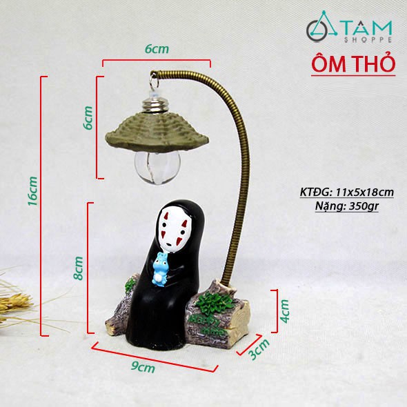 [SÁNG ĐÈN LED] Tượng vô diện trang trí tiểu cảnh đèn phố hình nón CO-TVD-02