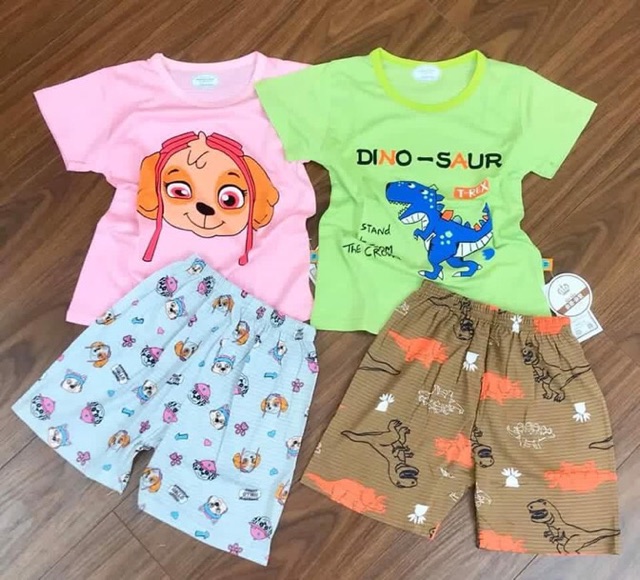 Bộ cộc tay cho bé trai gái