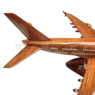 Mua Mô hình máy bay gỗ trang trí A380 - Gỗ tự nhiên - Size nhỏ bento 4  ngăn 170522