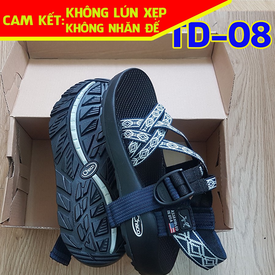 Dép Chaco Nam Đế Thơm 2 Dây thổ cẩm (Full hộp)