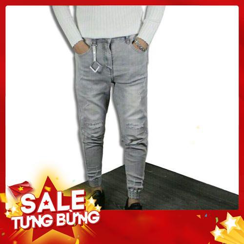 quầnjogger thời trang NAm Quần jean nam ống bó Jeans Nam Rách Ống Côn Cao Cấp Hàn - Siêu HOT
