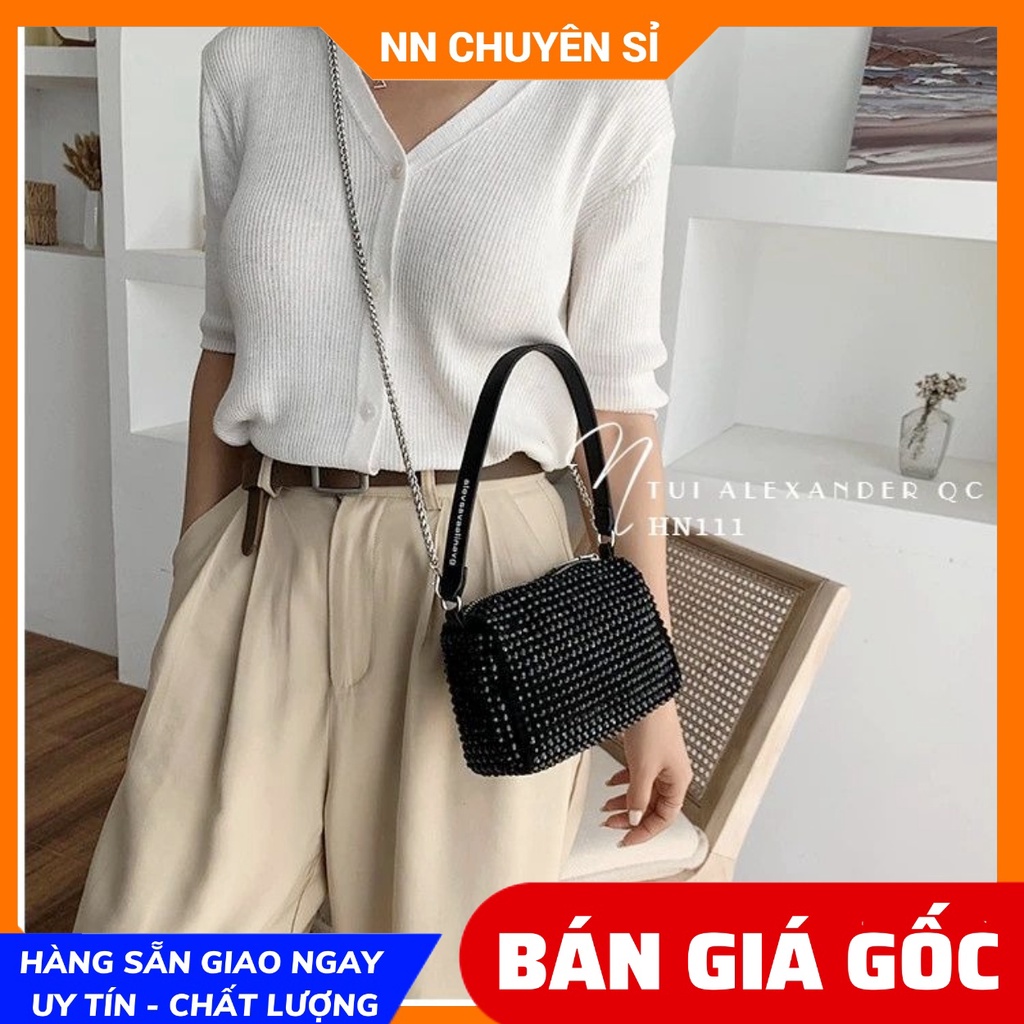 Túi nữ đính đá sang chảnh Túi cầm tay đi tiệc HN111