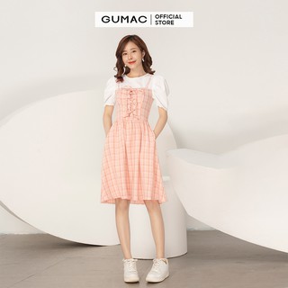 Đầm nữ yếm buột dây GUMAC DA916