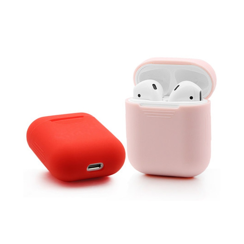 Vỏ Bảo Vệ Hộp Sạc Tai Nghe AirPod Bằng Silicon Có Dây Đeo Tiện Dụng
