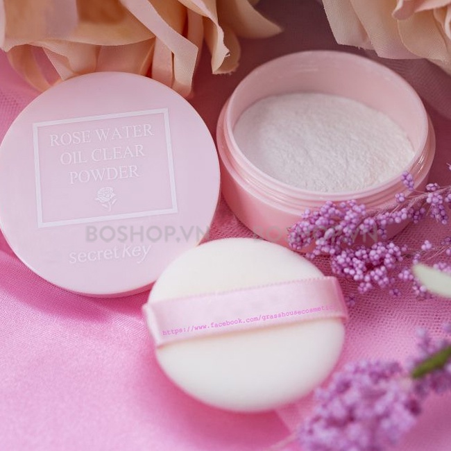 Phấn Phủ Kiềm Dầu Secret Key Rose Water Oil Clear Powder 5g