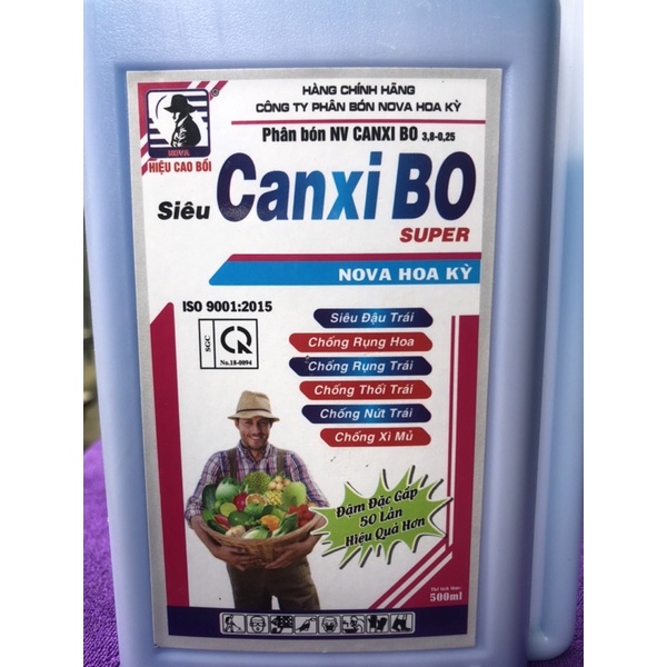 Phân bón lá Canxi Bo Super | Cty Nova Hoa Kỳ 🇺🇸 | chai 500ml