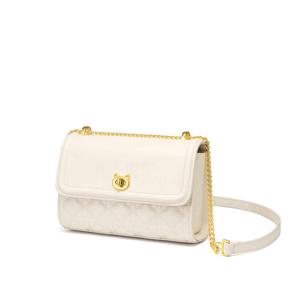 Túi đeo chéo nữ Just Star đẹp dễ thương chần ô khóa charm mèo ViAnh Store 172880