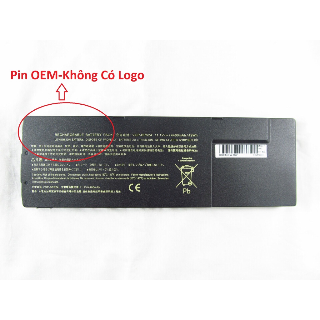 Pin Laptop Sony Vaio SVS13, SVS15, VPC-SA, VPC-SB, VPC-SD, VPC-SE VPCSA VPCSB VPCSC VPCSD VGP-BPS24 VPCSE VPCSA25GL